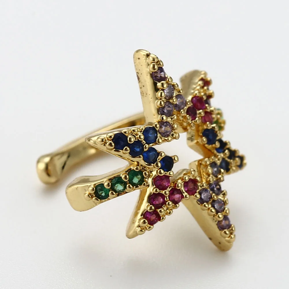 New Design Metal Inlaid Colorful Diamond Six-Pointed Star Women's Single Ear Clip Fashion Trend Party Popular Earrings Jewelry
New Design Metal Inlaid Colorful Diamond Six-Pointed Star Women's Single Ear Clip Fashion Trend Party Popular Earrings Jewelry