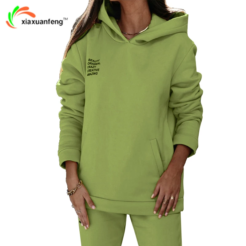 Xiaxuanfeng 2022 Fashion Winter Clothes Women Tracksuit Thicken Loose Letters Print Long Sleeve Hoodie+Sweatpants Sweatsuits
Xiaxuanfeng 2022 Fashion Winter Clothes Women Tracksuit Thicken Loose Letters Print Long Sleeve Hoodie+Sweatpants Sweatsuits