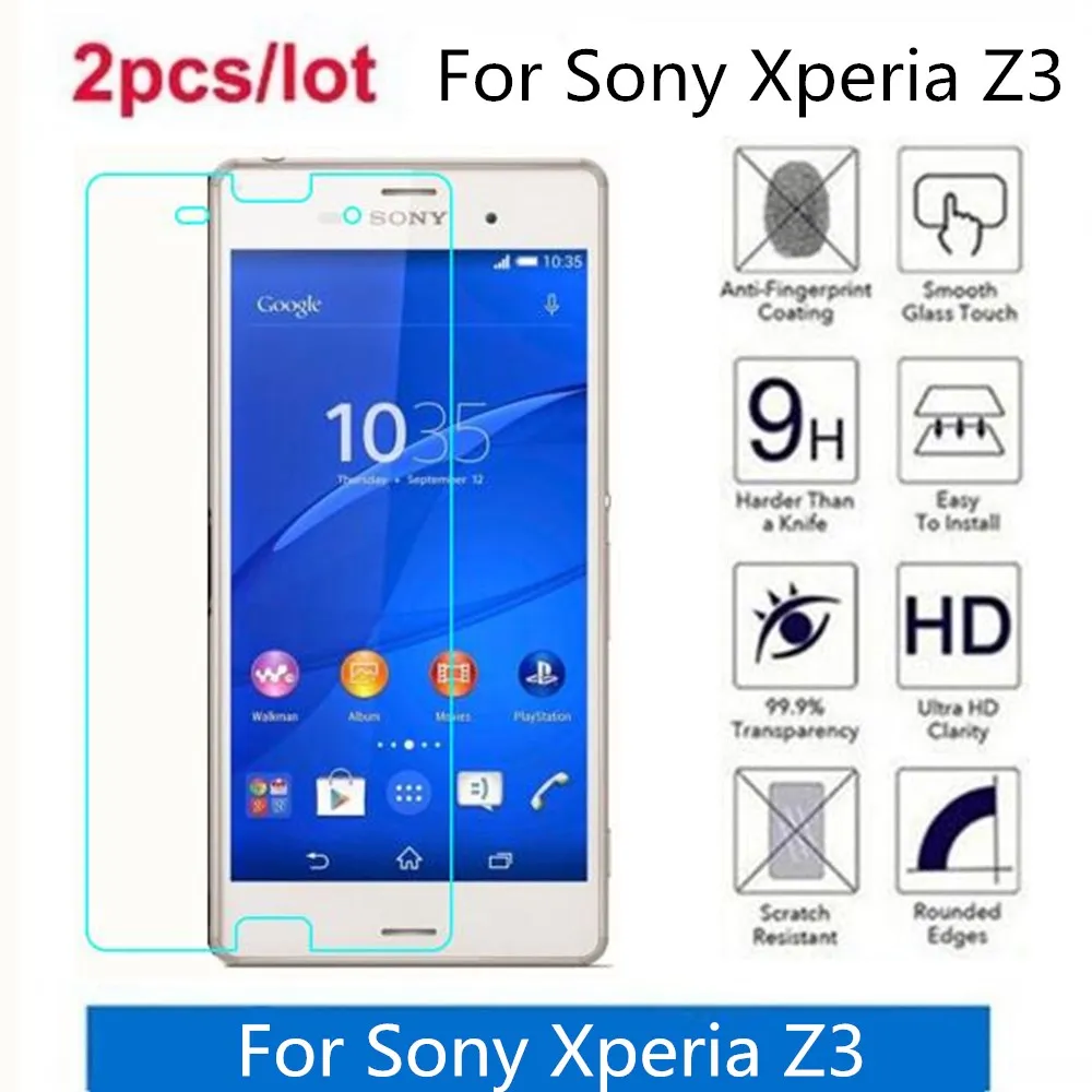 Фото Закаленное стекло для Sony Xperia Z3 2.5D Premium Защитная пленка экрана D6603 D6653 защитная |