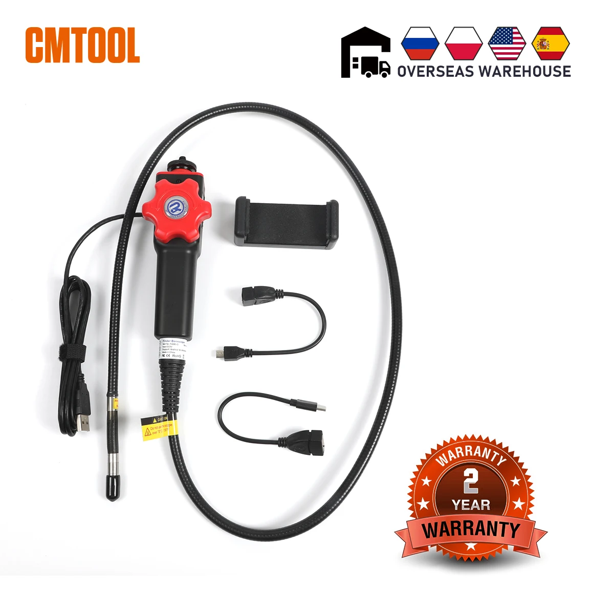 CMTOOL 360° HD Mini Endoscope Camera Waterproof Endoscope Borescope Adjustable Industrial Steerable Car Endoscope for Android PC
CMTOOL 360° HD Mini Endoscope Camera Waterproof Endoscope Borescope Adjustable Industrial Steerable Car Endoscope for Android PC