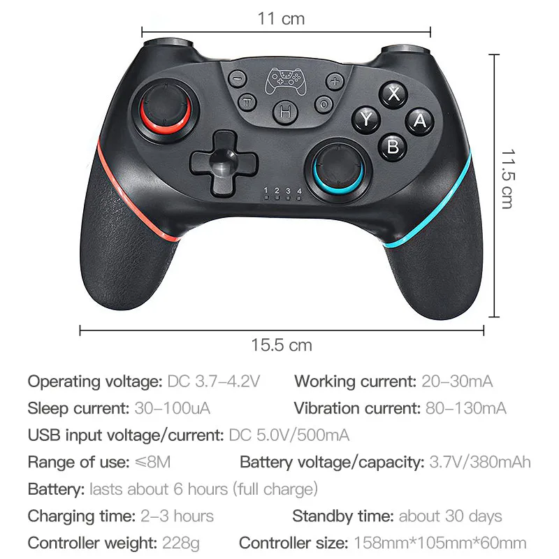 Bluetooth-compatible Pro Gamepad for N-Switch NS-Switch NS Switch Console Wireless Gamepad USB Joystick switch Pro Controller
Bluetooth-compatible Pro Gamepad for N-Switch NS-Switch NS Switch Console Wireless Gamepad USB Joystick switch Pro Controller