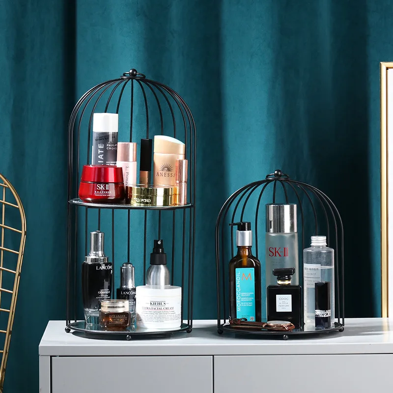 Nordic Iron Birdcage Shelf Desktop Cosmetics Shelf Bedroom Display Storage Double Deck Storage Platform Room Organizer
Nordic Iron Birdcage Shelf Desktop Cosmetics Shelf Bedroom Display Storage Double Deck Storage Platform Room Organizer