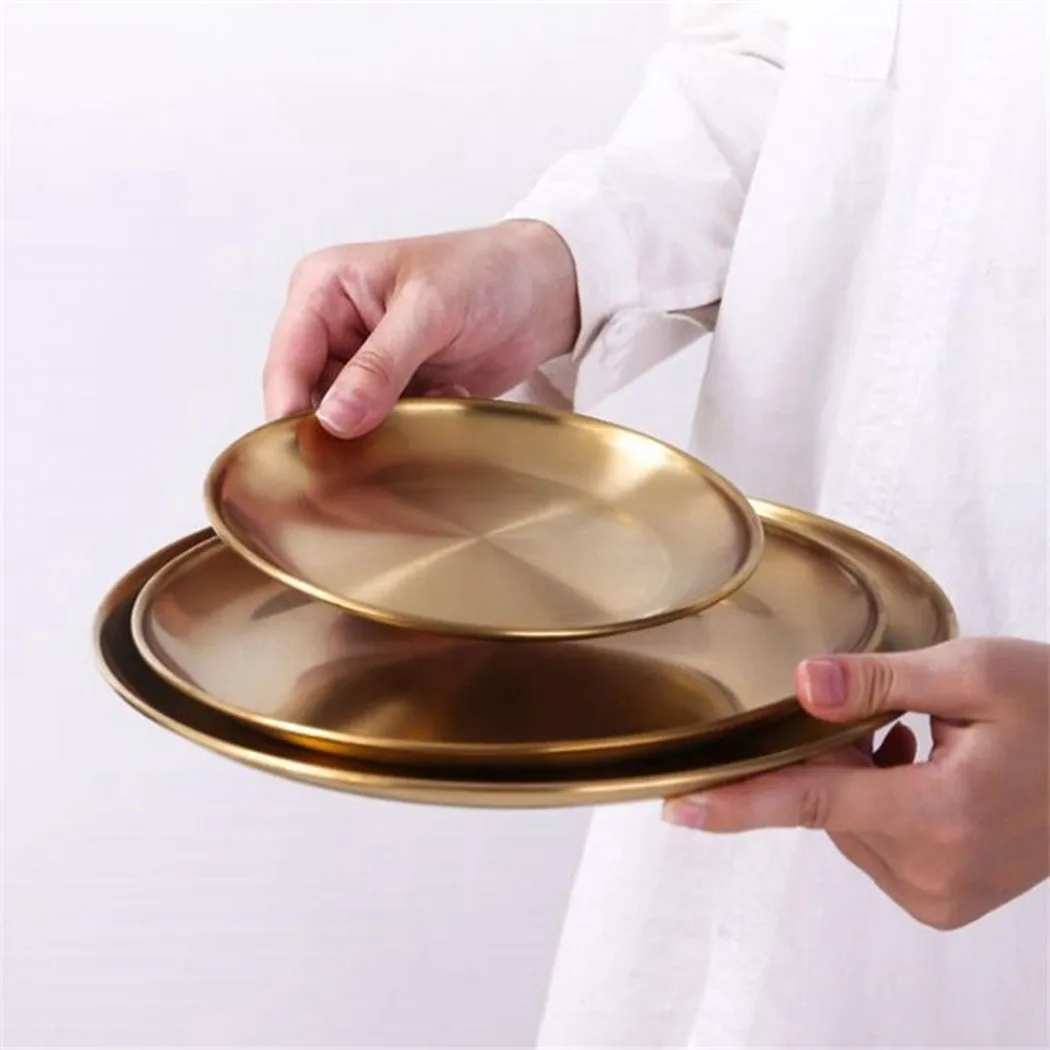 Dinner Plates Nordic Style Europe Gold Color Stainless Retro Steel Plate Fruit Dish Cake Dessert Plates Home Decor Tableware
Dinner Plates Nordic Style Europe Gold Color Stainless Retro Steel Plate Fruit Dish Cake Dessert Plates Home Decor Tableware