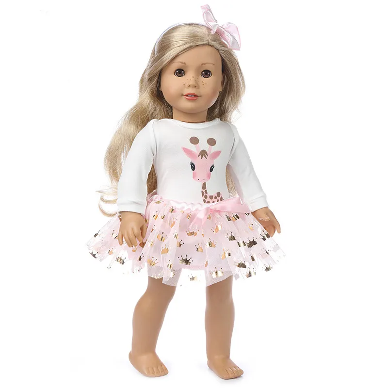 Кукла для новорожденных 18 дюймов 43 см американская одежда девочек розовый