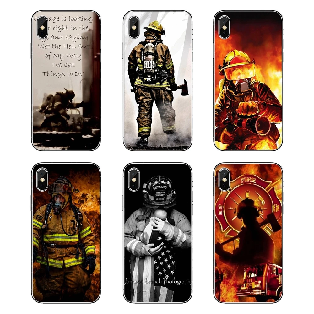Силиконовый чехол накладка для iPod Touch iPhone 4 5 1 6 6S 7 8 X XR XS Plus MAX пожарный герои