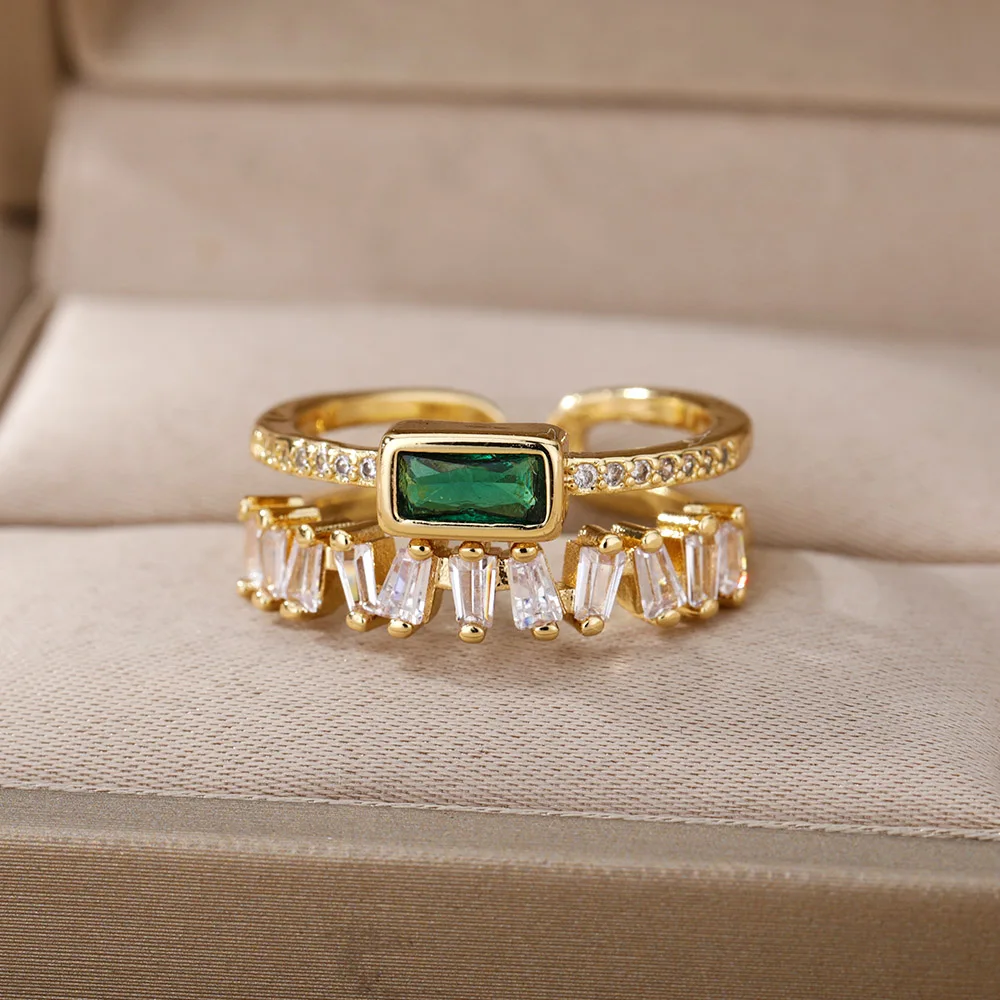 Rhinestone Rings For Women Girls Zircon Crystal Engagement Wedding Ring Adjustable Open Cuff Ring Aesthetic Jewelry Bague Gift
Rhinestone Rings For Women Girls Zircon Crystal Engagement Wedding Ring Adjustable Open Cuff Ring Aesthetic Jewelry Bague Gift
