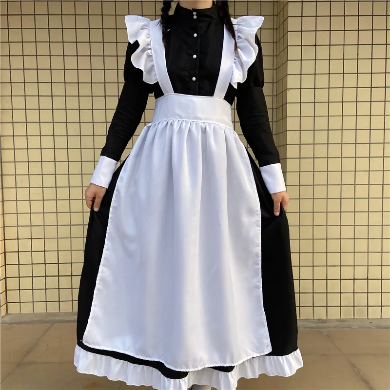 Women's Classic Lolita Maid Dress Vintage Inspired Women's Outfits Cosplay Anime Girl Black Long Sleeve Dress S-4XL
Women's Classic Lolita Maid Dress Vintage Inspired Women's Outfits Cosplay Anime Girl Black Long Sleeve Dress S-4XL