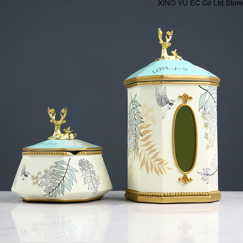 Creative resin elk tissue box storage living room decoration decoration American dining table storage box home napkin box
Creative resin elk tissue box storage living room decoration decoration American dining table storage box home napkin box
