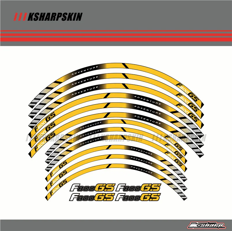 12 X Thick Edge Outer Rim Sticker Stripe Wheel Decals FIT BMW F800GS ADVENTURE 21''17'' 
12 X Thick Edge Outer Rim Sticker Stripe Wheel Decals FIT BMW F800GS ADVENTURE 21''17''