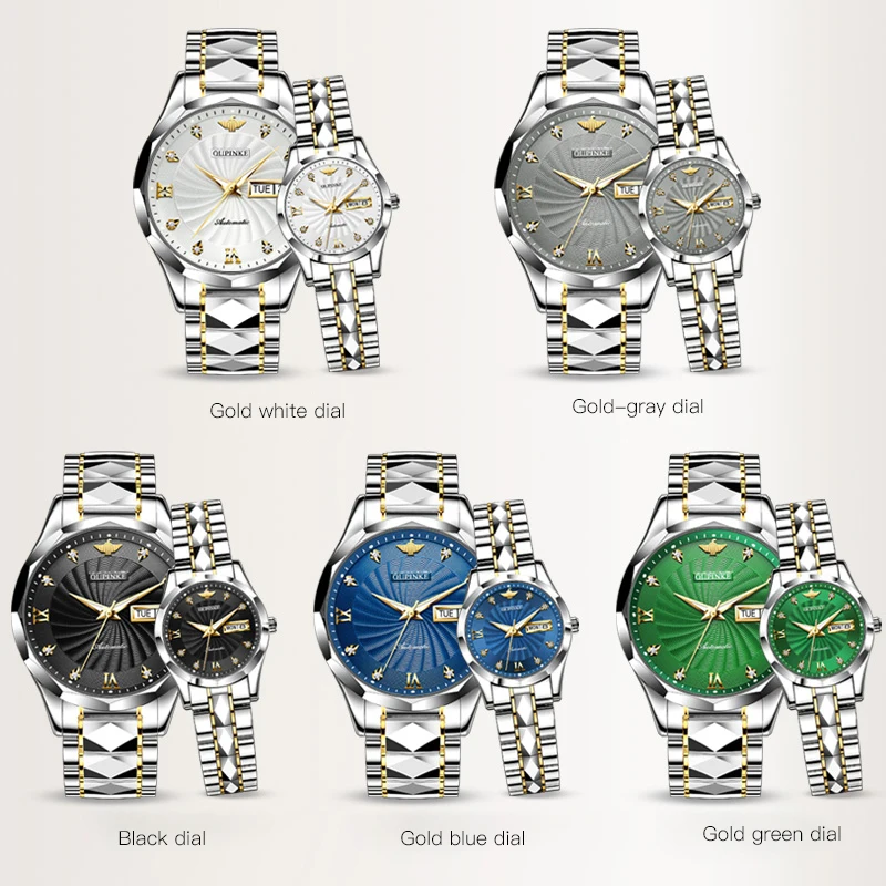 OUPINKE Fashion Couple Watches Men and Women Wrist Watch Automatic Mechanical Luxury Valentine Gifts set Bracelet watch
OUPINKE Fashion Couple Watches Men and Women Wrist Watch Automatic Mechanical Luxury Valentine Gifts set Bracelet watch