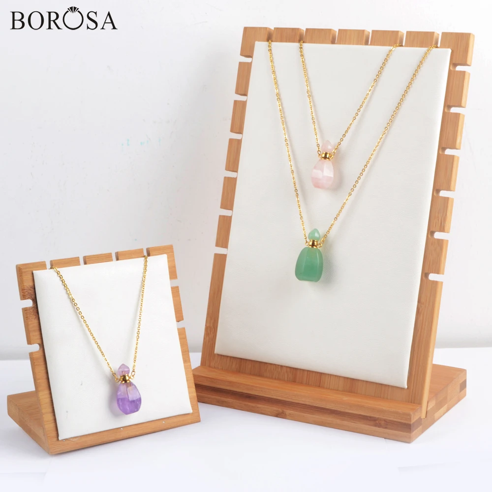 BOROSA 3Pcs Gold Gems Stones Perfume Bottle Pendant Necklace Diffuser Faceted Crystal Fluorite Perfume Bottle Necklace WX1605
BOROSA 3Pcs Gold Gems Stones Perfume Bottle Pendant Necklace Diffuser Faceted Crystal Fluorite Perfume Bottle Necklace WX1605