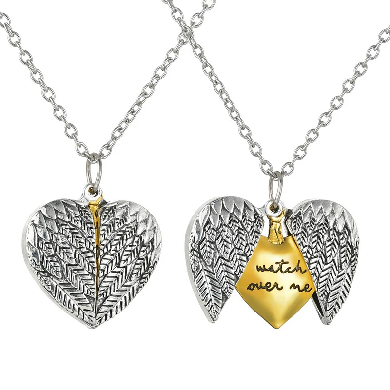 INS silver color Angel wings Open Locket Presents&Necklace For women Stainless Steel Chain Necklaces Statement Necklace SE200031
INS silver color Angel wings Open Locket Presents&Necklace For women Stainless Steel Chain Necklaces Statement Necklace SE200031