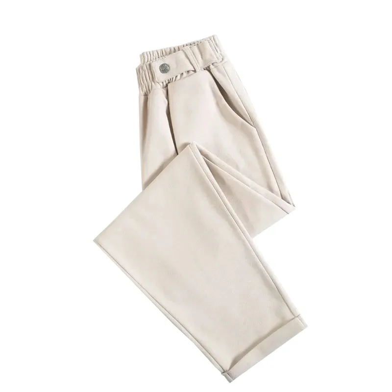 Women Woolen Pants Autumn Winter 2021 New Casual Solid Elastic Waist Harem pants black Black Beige full length Trousers S-XXL
Women Woolen Pants Autumn Winter 2021 New Casual Solid Elastic Waist Harem pants black Black Beige full length Trousers S-XXL