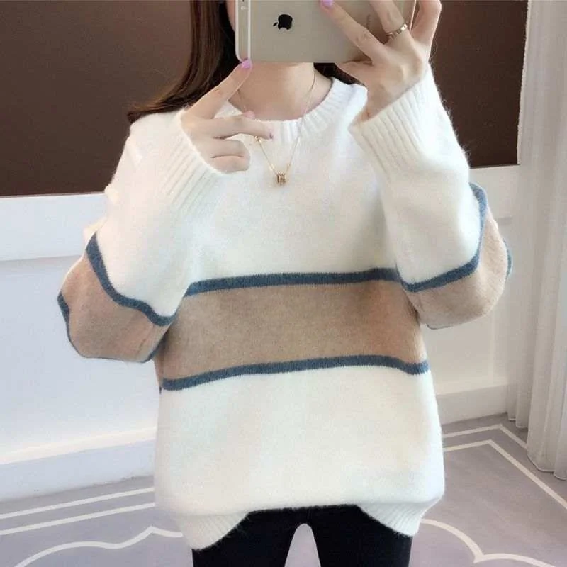 Spring Autumn O-Neck Women Sweater 2023 Fashion Casual Jumper Streetwear Loose Patchwork Hip Hop Pullover Knitwear Female
Spring Autumn O-Neck Women Sweater 2023 Fashion Casual Jumper Streetwear Loose Patchwork Hip Hop Pullover Knitwear Female
