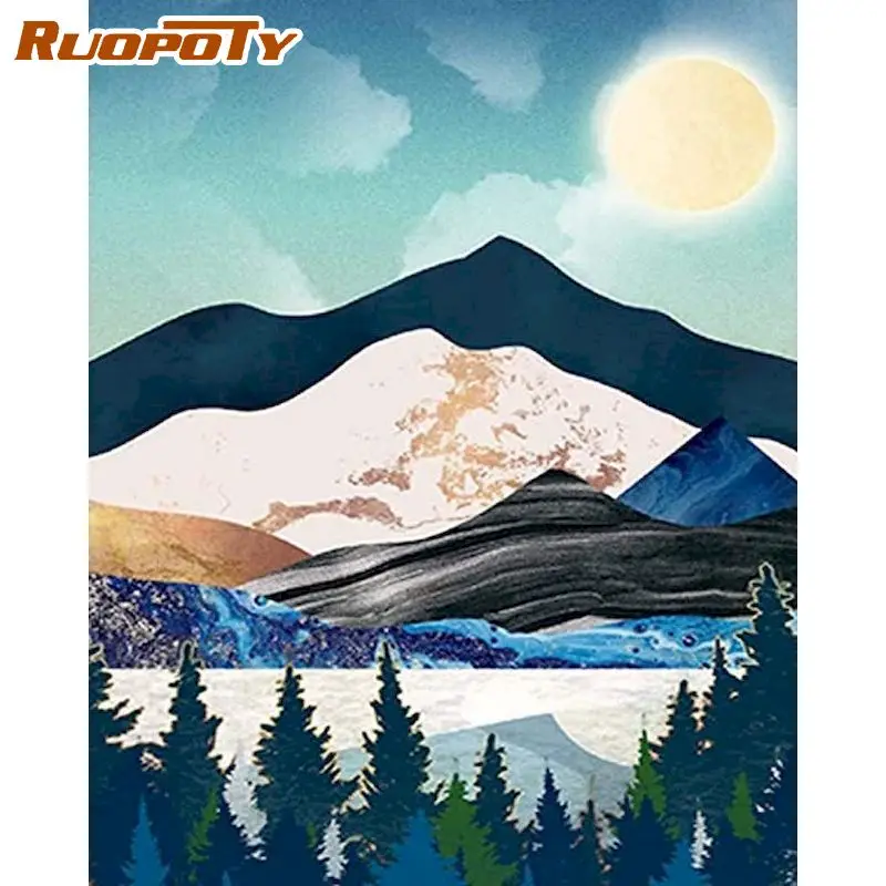 RUOPOTY 40*50cm Sun mountain Paints By Numbers DIY acrylic Landscape Zero basis HandPainted Home Decor Arts Artcraft gift presen
RUOPOTY 40*50cm Sun mountain Paints By Numbers DIY acrylic Landscape Zero basis HandPainted Home Decor Arts Artcraft gift presen