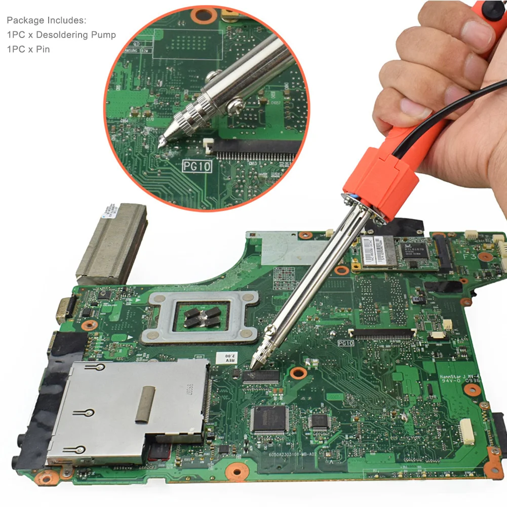 Tin Manual Vacuum Welding Anti Slip Handle Portable US EU Plug Remover Tool Iron Professional Desoldering Pump Solder Sucker
Tin Manual Vacuum Welding Anti Slip Handle Portable US EU Plug Remover Tool Iron Professional Desoldering Pump Solder Sucker