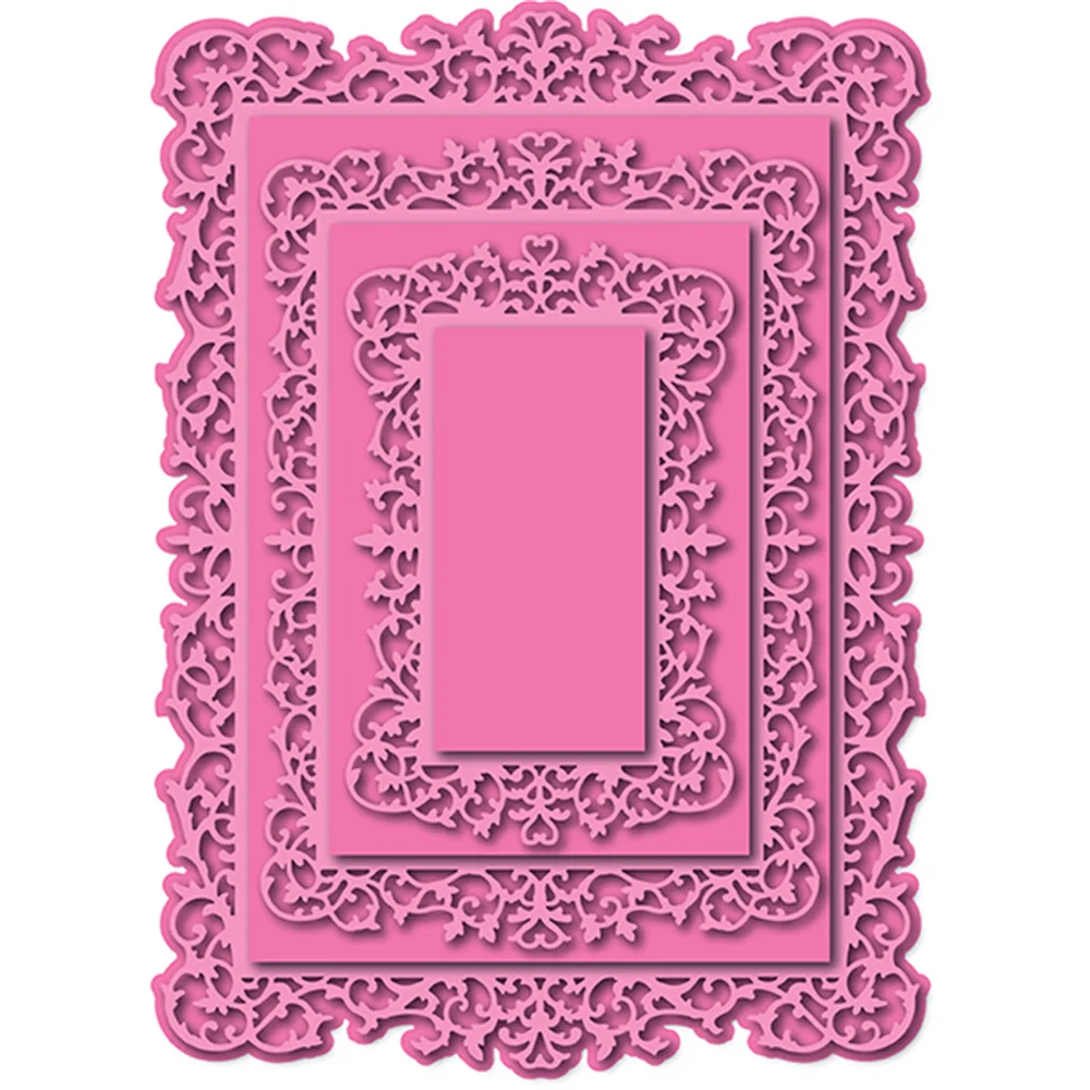 Rectangular Lace Metal Cutting Dies Scrapbook Diary Decoration Moulds Embossing Template Diy Greeting Card Handmade Arrival New 
Rectangular Lace Metal Cutting Dies Scrapbook Diary Decoration Moulds Embossing Template Diy Greeting Card Handmade Arrival New