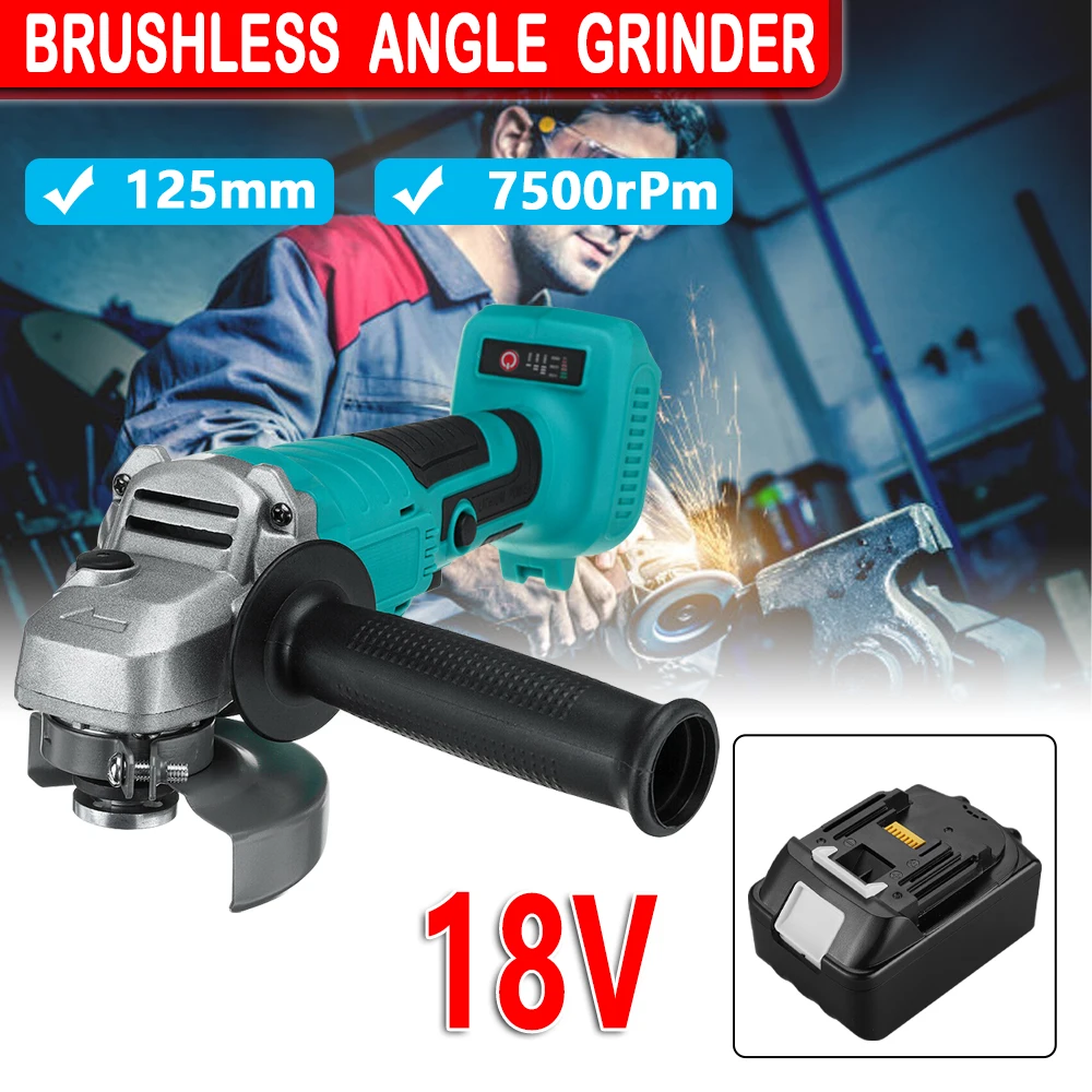2021 Upgrade 800W 18V 125mm 3 speed Brushless Cordless Angle Grinder For Makita Battery Power Tools Cutting Machine Polisher
2021 Upgrade 800W 18V 125mm 3 speed Brushless Cordless Angle Grinder For Makita Battery Power Tools Cutting Machine Polisher