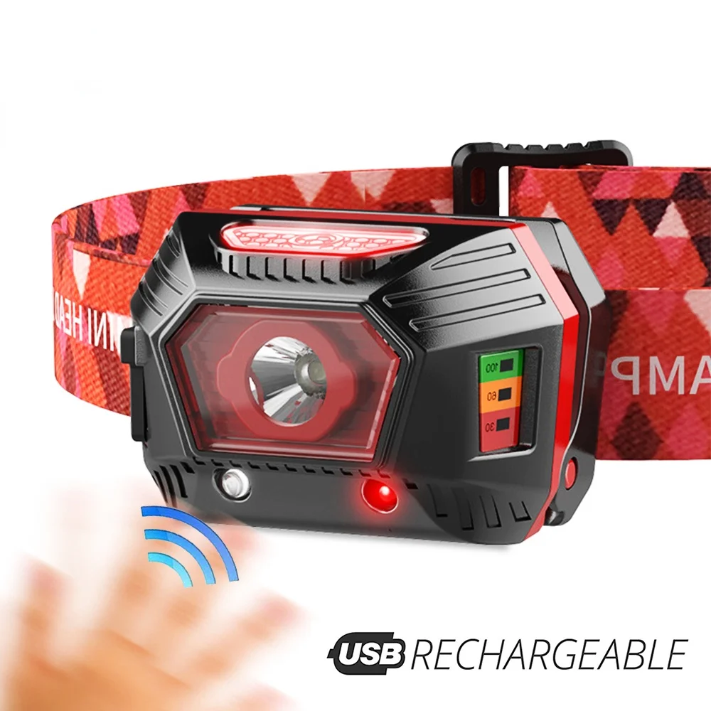 USB Rechargeable LED Headlamp With infrared sensor and battery display, Waterproof Night run LED Headlight Fishing lamp
USB Rechargeable LED Headlamp With infrared sensor and battery display, Waterproof Night run LED Headlight Fishing lamp