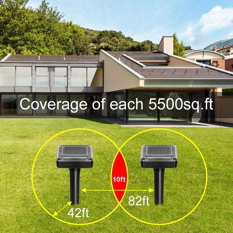 AFBC 8 Pcs Mole Repellent, Outdoor Solar Sonic Mole Repeller, Gophers Repellent, Snake Repellent, for lawn garden courtyard
AFBC 8 Pcs Mole Repellent, Outdoor Solar Sonic Mole Repeller, Gophers Repellent, Snake Repellent, for lawn garden courtyard