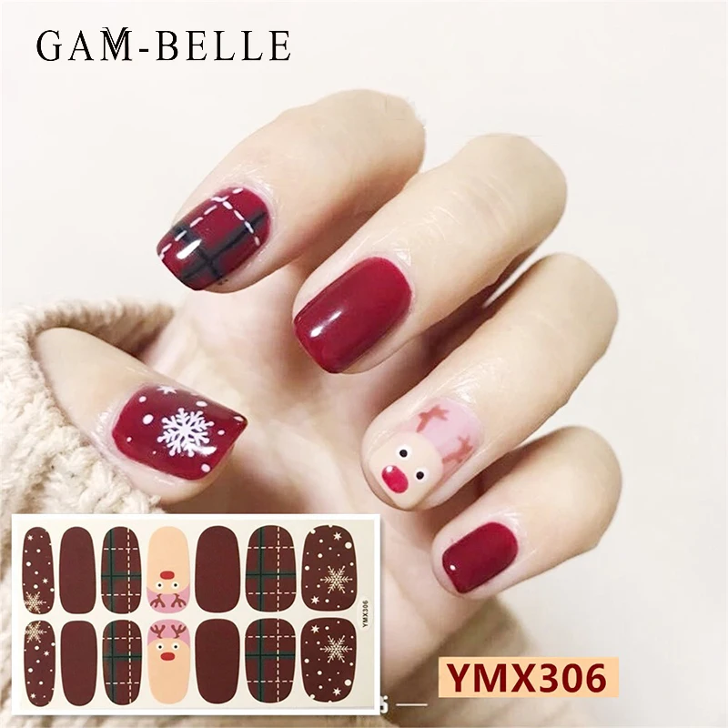GAM-BELLE Christmas Series Nail Stickers Xmas Tree Santa Claus Nail Art Decoration Decals Nail Polish Stickers Manicure Tool
GAM-BELLE Christmas Series Nail Stickers Xmas Tree Santa Claus Nail Art Decoration Decals Nail Polish Stickers Manicure Tool