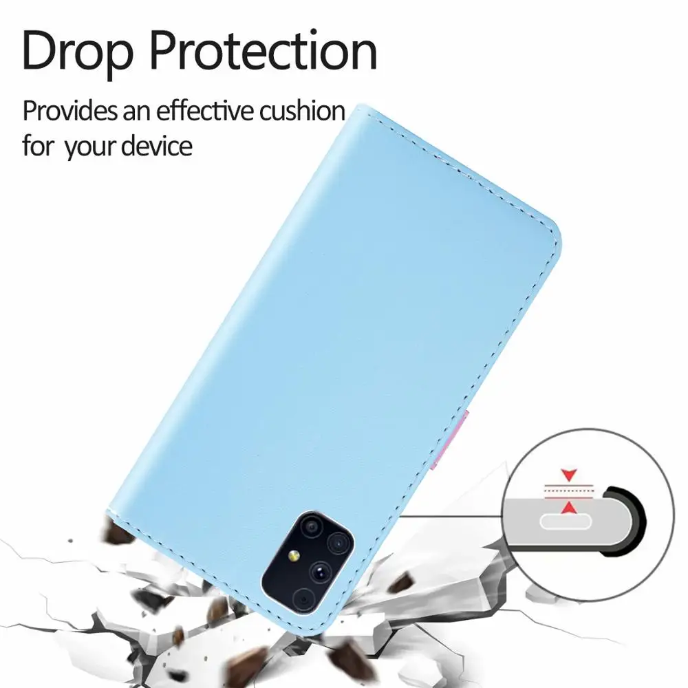 Роскошный трехцветный Чехол-книжка для OPPO A5 A9 2020 A11X A52 A72 A92 A91 Reno 3 кожаный