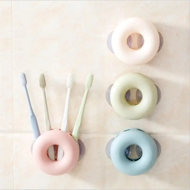 Bathroom Organizer Toothbrush Holder Plastic Round Punch-Free Suction Cup Wall-mounted Porous Tooth Cosmetics Storage Tools
Bathroom Organizer Toothbrush Holder Plastic Round Punch-Free Suction Cup Wall-mounted Porous Tooth Cosmetics Storage Tools