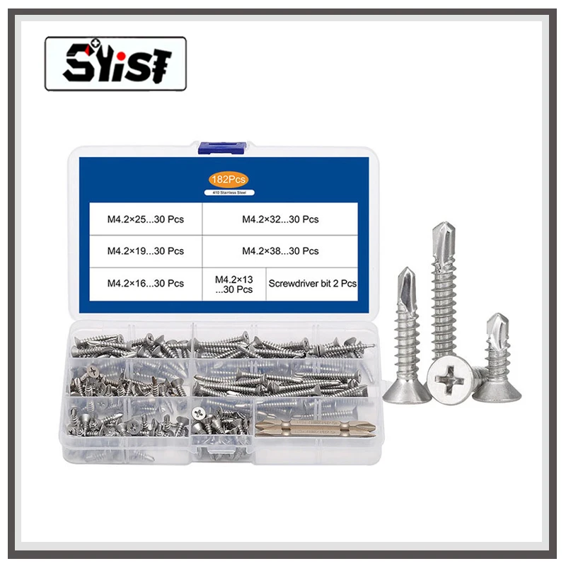 410 Stainless Steel Cross Flat Countersunk Head Phillips Self Drilling Tail Screw Bolt Tapping Screw M4.2
410 Stainless Steel Cross Flat Countersunk Head Phillips Self Drilling Tail Screw Bolt Tapping Screw M4.2