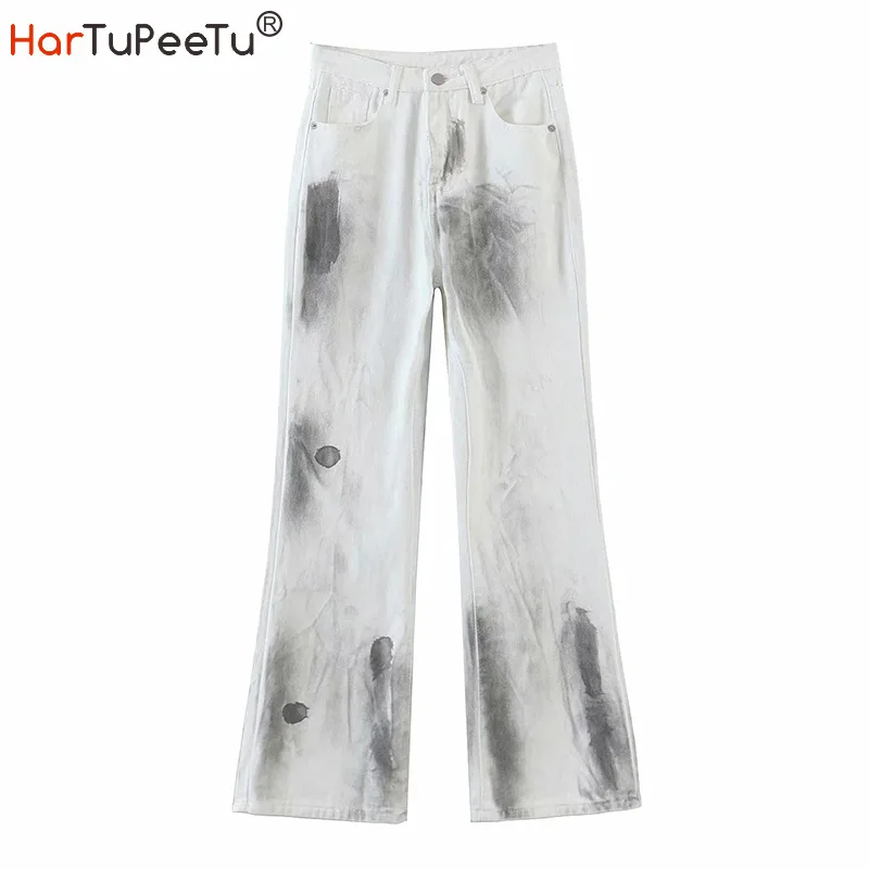 Women High Waisted Wide Leg Pants Tie-dye Straight Denim Jeans Casual Baggy Trousers Streetwear Distressed Fashion White Color
Women High Waisted Wide Leg Pants Tie-dye Straight Denim Jeans Casual Baggy Trousers Streetwear Distressed Fashion White Color