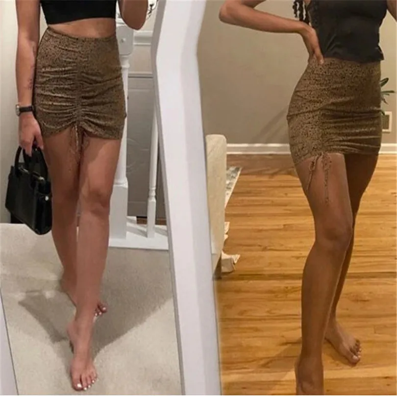 LJCUIYAO Women Skirt Leopard Printed High Waist Pencil Wrap Mini Drawstring Ruched Streetwear Party Club Lace Up Short Bottoms
LJCUIYAO Women Skirt Leopard Printed High Waist Pencil Wrap Mini Drawstring Ruched Streetwear Party Club Lace Up Short Bottoms