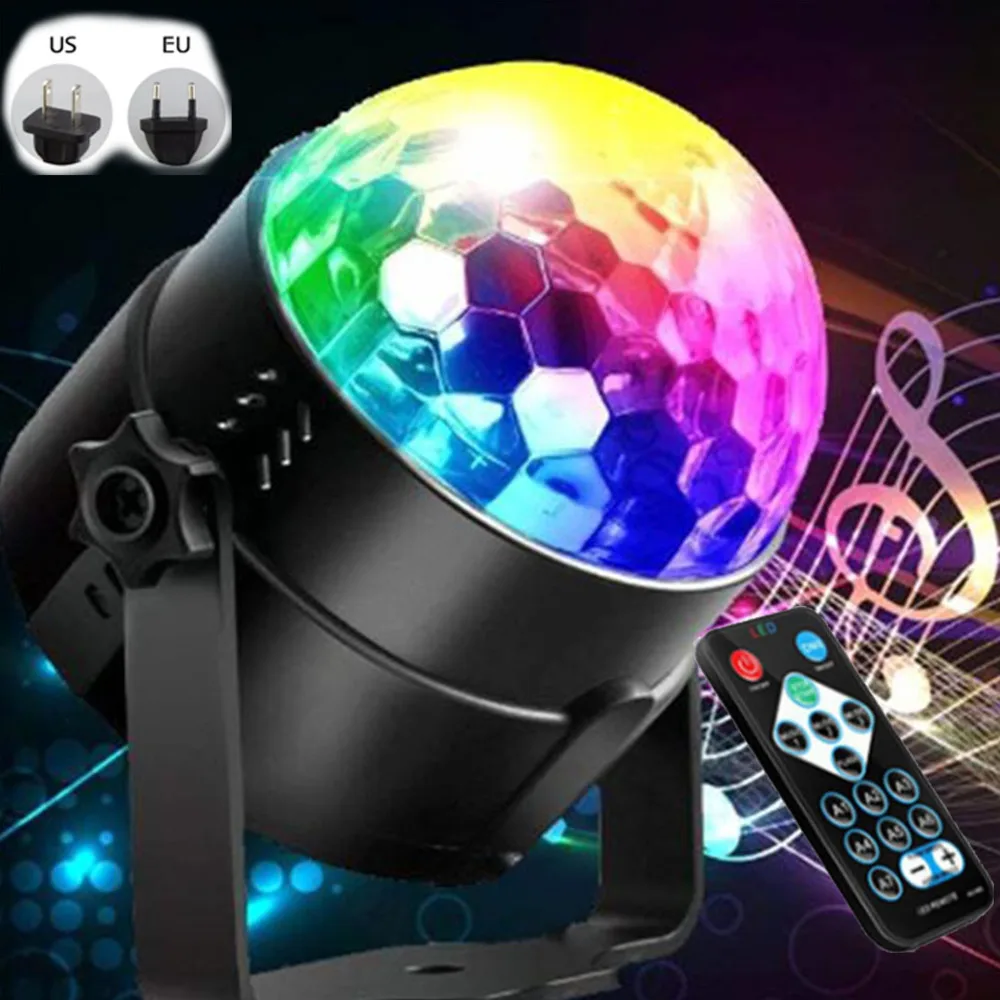 Sound Activated Rotating Disco Ball DJ Party Lights 3W 3LED RGB LED Stage Lights For Christmas Wedding Sound Party Lights
Sound Activated Rotating Disco Ball DJ Party Lights 3W 3LED RGB LED Stage Lights For Christmas Wedding Sound Party Lights