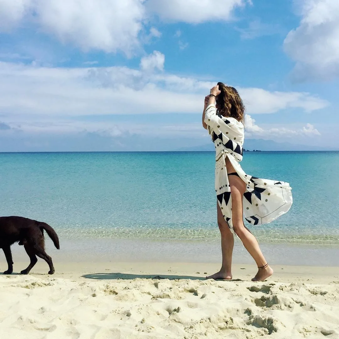 Women Dresses Cotton Waist Drawstring Side Slit Beach Vacation Cardigan Sunscreen Bikini Beach Mid-calf Long Dress
Women Dresses Cotton Waist Drawstring Side Slit Beach Vacation Cardigan Sunscreen Bikini Beach Mid-calf Long Dress