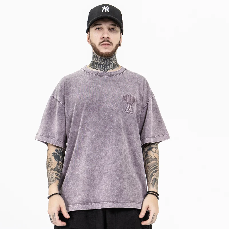 Oversized T-shirt Men Streetwear Vintage Embroidered Tshirt Cotton Loose Retro Washing Short Sleeve Tee 2021 Summer Clothing Top
Oversized T-shirt Men Streetwear Vintage Embroidered Tshirt Cotton Loose Retro Washing Short Sleeve Tee 2021 Summer Clothing Top