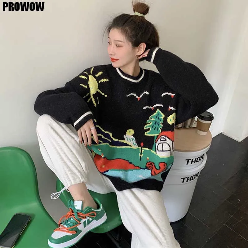 Japanese Lady Cute Pullover Korean College Loose Sweater Tops 2020 Autumn Winter Women Graffiti Print Pullover Sweater One-Piece
Japanese Lady Cute Pullover Korean College Loose Sweater Tops 2020 Autumn Winter Women Graffiti Print Pullover Sweater One-Piece
