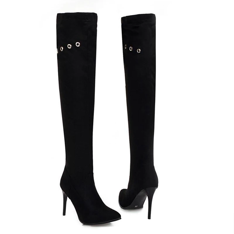 ML9142 Autumn and winter new over-the-knee elastic boots women's super high heel pointed suede fine heel US size 4-14 large siz
ML9142 Autumn and winter new over-the-knee elastic boots women's super high heel pointed suede fine heel US size 4-14 large siz