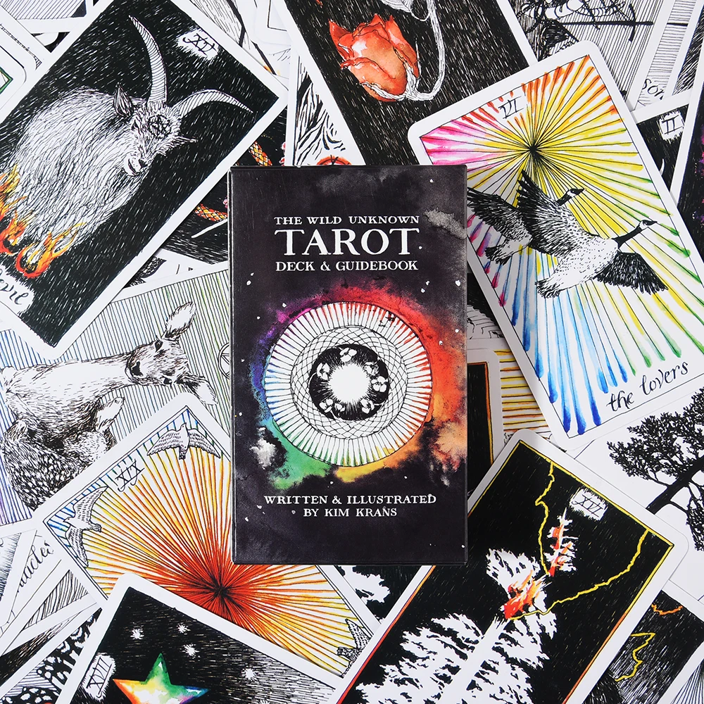 Полноцветная карточная игра The Wild Unknown Tarot Deck 78 набор игрушек для гадания