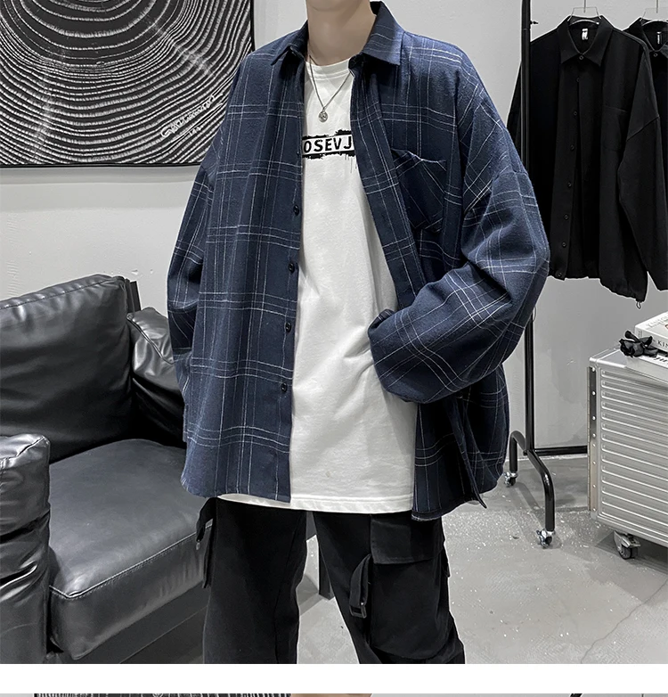 Plaid Shirt Mens Japanese Fashion Clothing Trends Harajuku Korean Clothes Long Sleeve Shirts Men
Plaid Shirt Mens Japanese Fashion Clothing Trends Harajuku Korean Clothes Long Sleeve Shirts Men