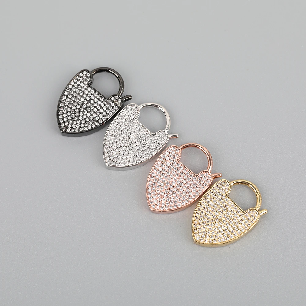 5Pcs/Lot 17X25mm CZ Micro Paved Heart Shape Lock Lobster Clasps Pendant Jewelry,Lock Carabiner Zirconia Clasps Necklace Charms
5Pcs/Lot 17X25mm CZ Micro Paved Heart Shape Lock Lobster Clasps Pendant Jewelry,Lock Carabiner Zirconia Clasps Necklace Charms