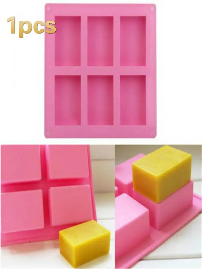6 Cavity Silicone Mold for Making Soaps 3D Plain Soap Mold Rectangle DIY Handmade Soap Form Tray Mould
6 Cavity Silicone Mold for Making Soaps 3D Plain Soap Mold Rectangle DIY Handmade Soap Form Tray Mould