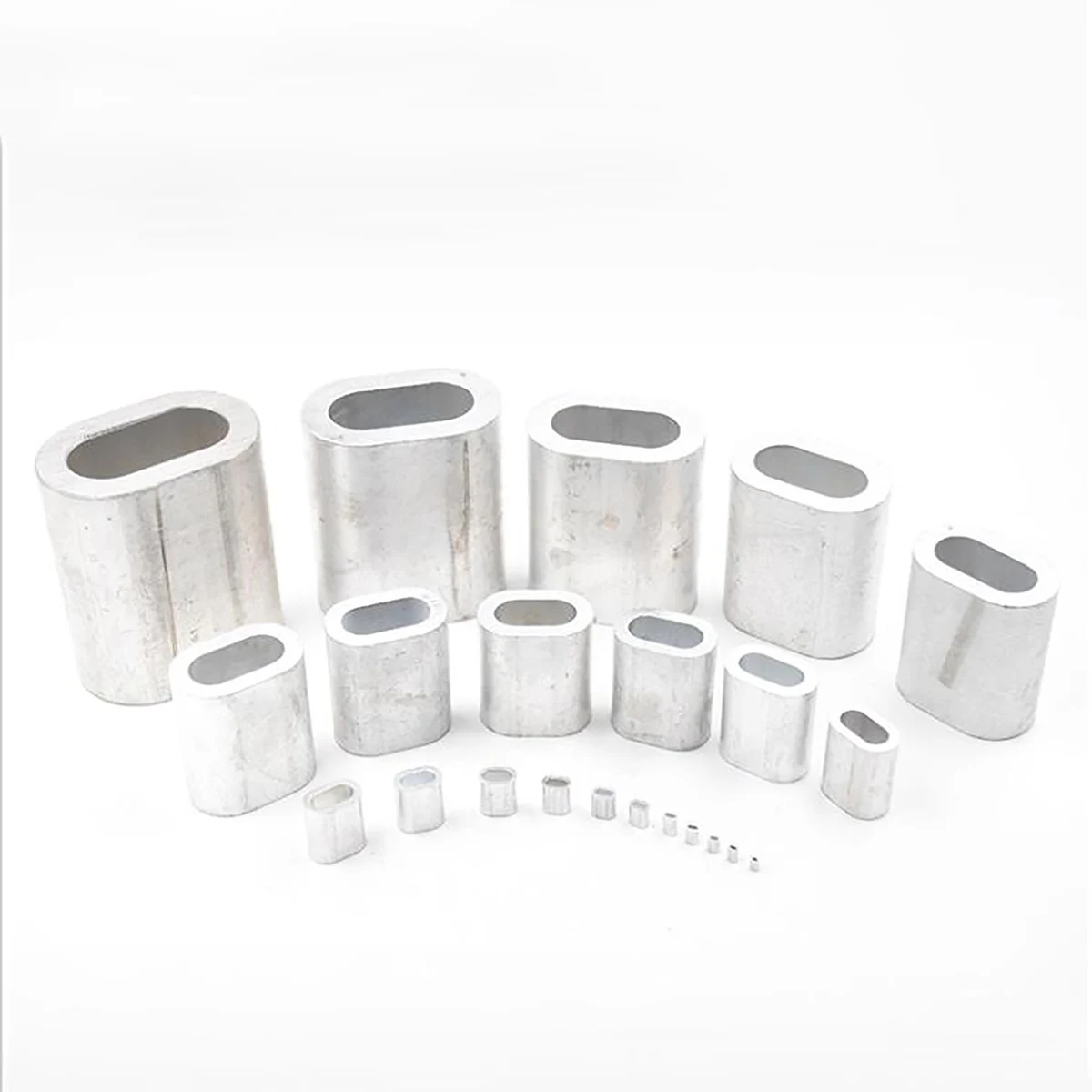 2-100pcs/lot M0.5 - M13 Steel Wire Cable Rope Fixing Clip Aluminum Oval Single Hole Ferrules Clamps Crimping Loop
2-100pcs/lot M0.5 - M13 Steel Wire Cable Rope Fixing Clip Aluminum Oval Single Hole Ferrules Clamps Crimping Loop