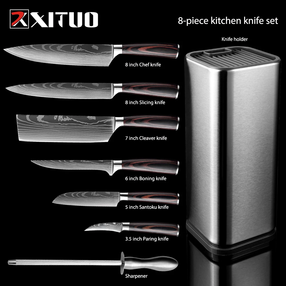 Набор японских поварских ножей XITUO 8 &quot5" 3 5 "из дамасской стали шт. - купить по
