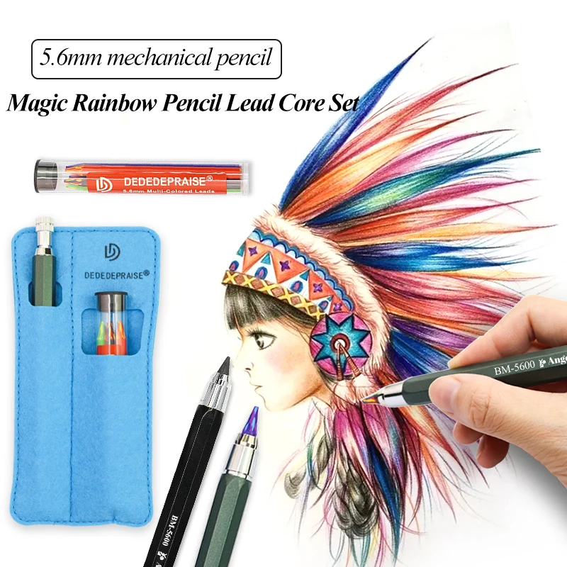 Roman 3 Colors 5.6mm Magic Rainbow Pencil Lead Core Set Mechanical Smooth Comfortable Art Supplies For School Students TR-5600R
Roman 3 Colors 5.6mm Magic Rainbow Pencil Lead Core Set Mechanical Smooth Comfortable Art Supplies For School Students TR-5600R