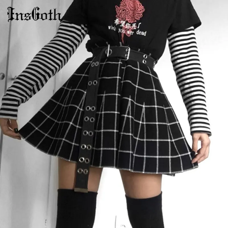 InsGoth Goth Skirt Gothic Grunge High Waist Black Skirt Harajuku Punk A Line Plaid Pleated Skirt Grunge Dark Academia Girl Skirt 
InsGoth Goth Skirt Gothic Grunge High Waist Black Skirt Harajuku Punk A Line Plaid Pleated Skirt Grunge Dark Academia Girl Skirt