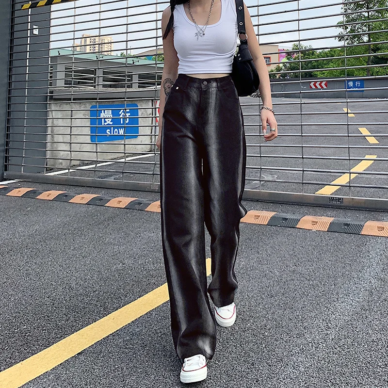 Autumn 2021 New Woman High Waist Jeans Black Loose Floor Trousers Joggers Y2k Streetwear Korean Hip Hop Wide Leg Cargo Pants
Autumn 2021 New Woman High Waist Jeans Black Loose Floor Trousers Joggers Y2k Streetwear Korean Hip Hop Wide Leg Cargo Pants