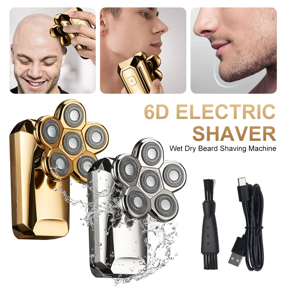 6D Electric Shaver Rechargeable Digital Display Hair Beard Trimmer Razor 6 Floating Head Wet Dry Beard Shaving Machine
6D Electric Shaver Rechargeable Digital Display Hair Beard Trimmer Razor 6 Floating Head Wet Dry Beard Shaving Machine
