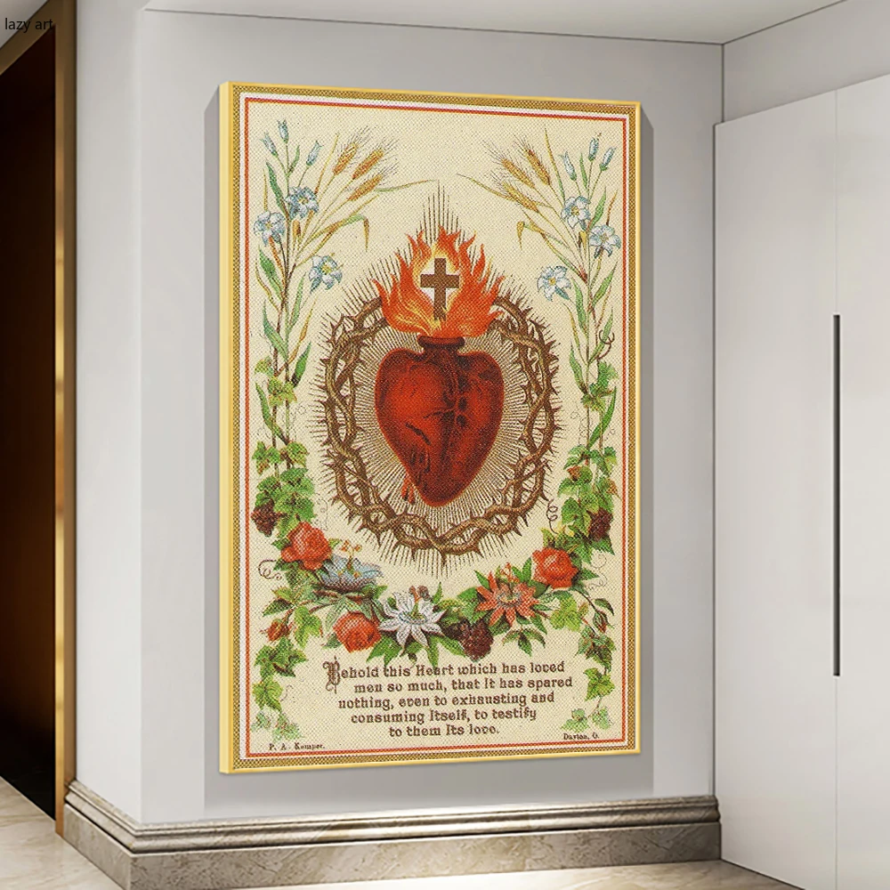 Sacred Heart of Jesus Canvas Painting Mary Sacred Heart Art Poster Print Wall Art Picture for Living Room Home Decor Cuadros
Sacred Heart of Jesus Canvas Painting Mary Sacred Heart Art Poster Print Wall Art Picture for Living Room Home Decor Cuadros