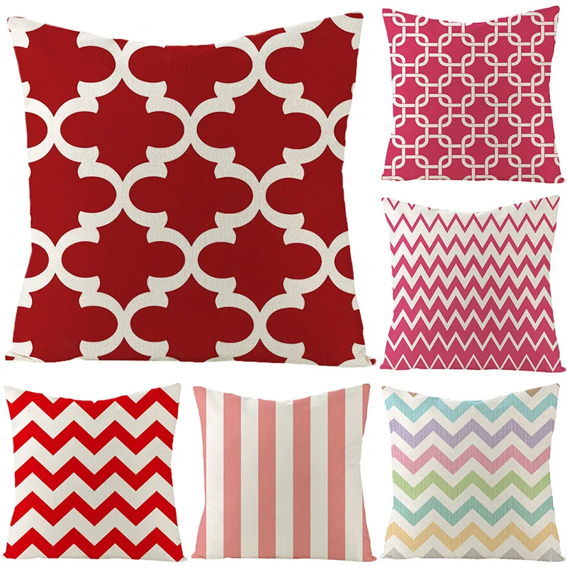Linen Cushion Cover Pink Geometry Letters Print Sofa Pillow Cases Bedroom Home Decor Car Office Decorative Accessories 45x45cm
Linen Cushion Cover Pink Geometry Letters Print Sofa Pillow Cases Bedroom Home Decor Car Office Decorative Accessories 45x45cm