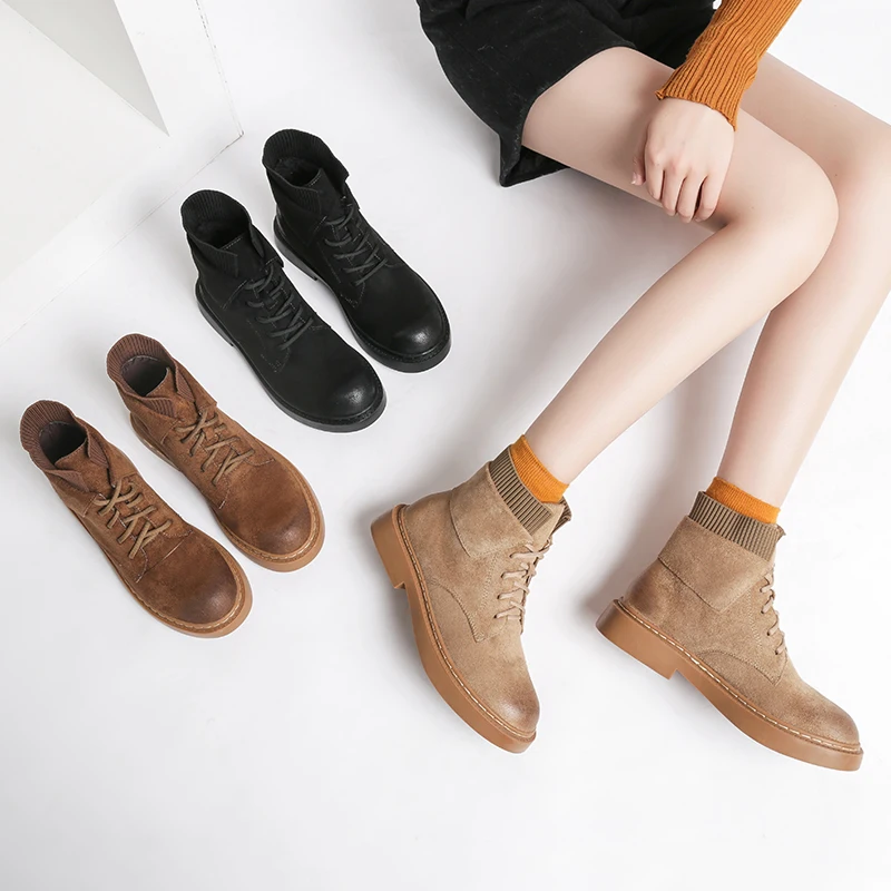 Winter boots Women suede Leather Ankle Boots Comfortable quality soft Shoes Brand Designer Handmade 2020 with fur
Winter boots Women suede Leather Ankle Boots Comfortable quality soft Shoes Brand Designer Handmade 2020 with fur