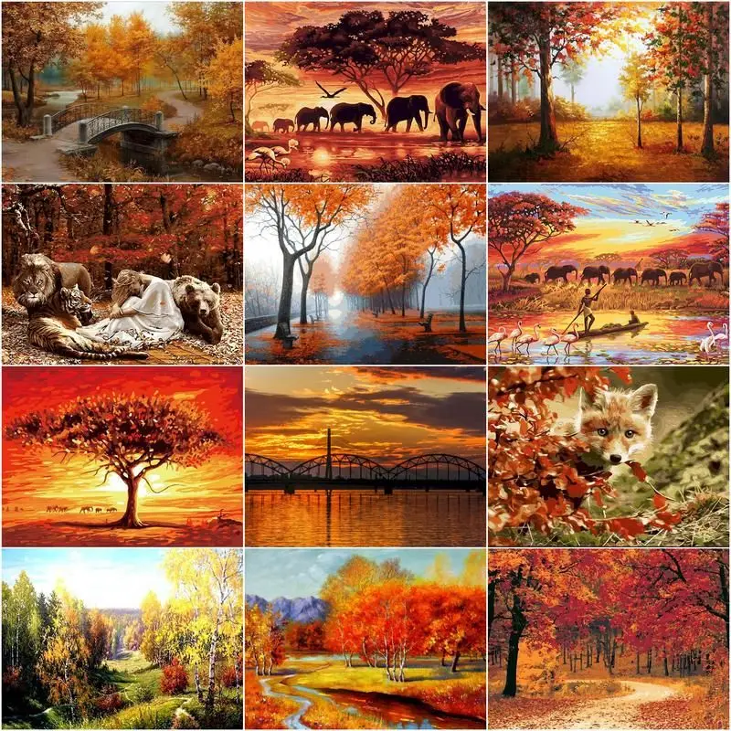 GATYZTORY Paint By Number Autumn Scenery DIY Pictures By Numbers Scenery Kits Drawing On Canvas HandPainted Forest Painting Art
GATYZTORY Paint By Number Autumn Scenery DIY Pictures By Numbers Scenery Kits Drawing On Canvas HandPainted Forest Painting Art