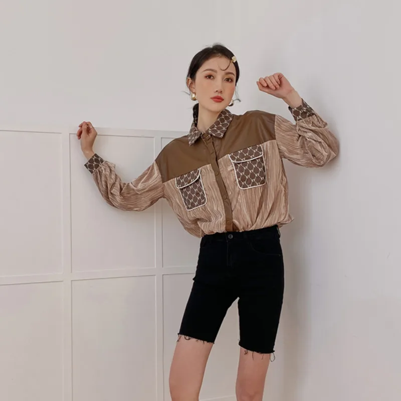 LANMREM Polo Collar Blouse Long Sleeve Brown Shirt Office Ladies Top Large Size Casual Single-Breasted Women Blouses 2D1304
LANMREM Polo Collar Blouse Long Sleeve Brown Shirt Office Ladies Top Large Size Casual Single-Breasted Women Blouses 2D1304